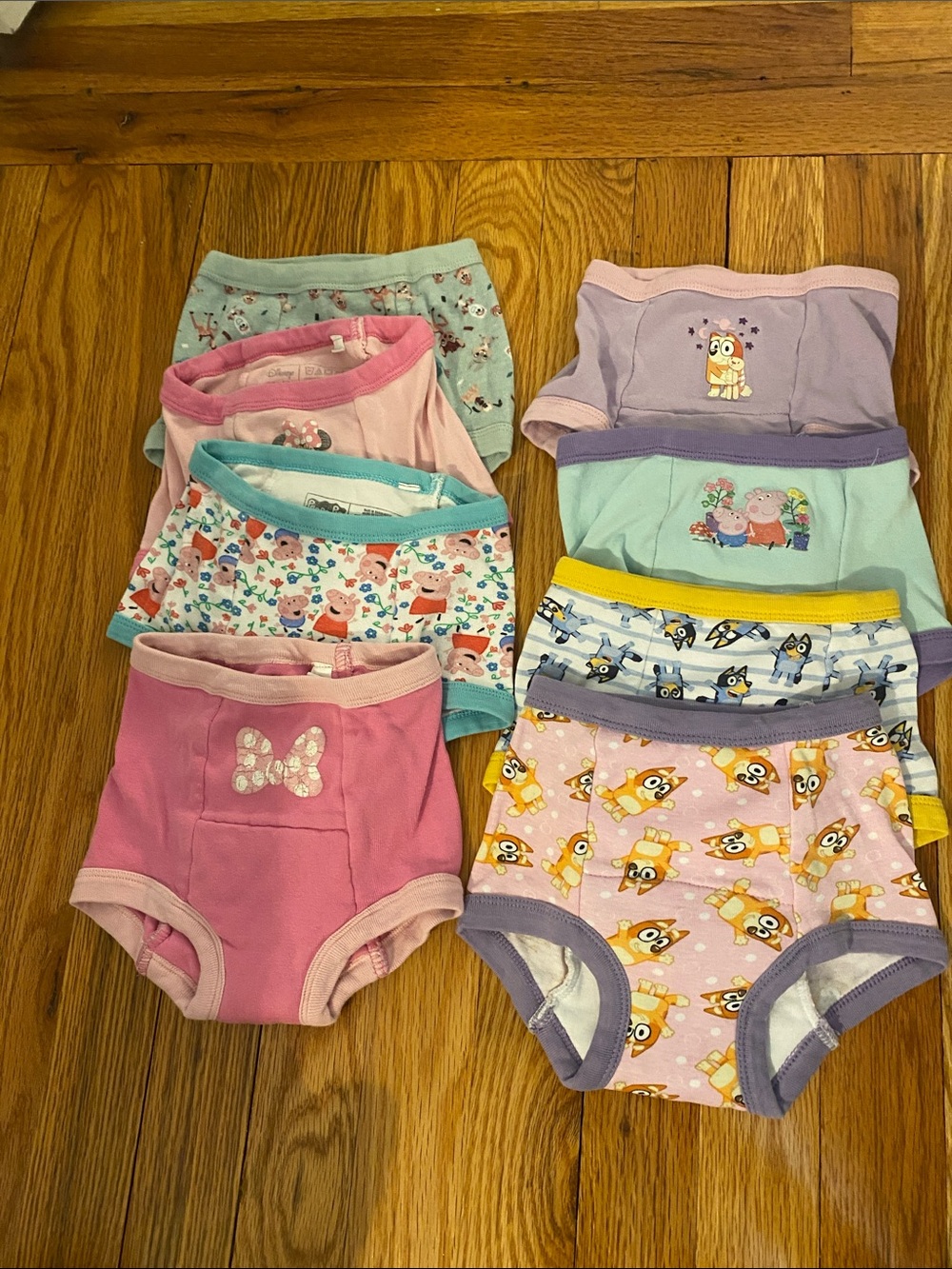 Disney Girls' Training Pants Assortment - Pink, Purple, Teal & Yellow